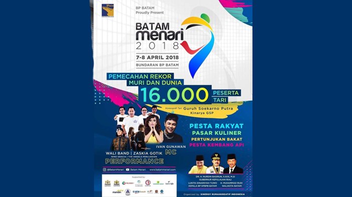 CATAT! Sabtu-Minggu Akhir Pekan Ini Ada Car Free Night di Bundaran BP Batam. Dimeriahkan Wali Band