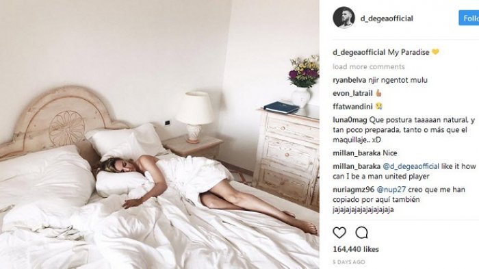 Kiper Andalan Manchester United Ini Unggah Foto Edurne Garcia yang Menggoda