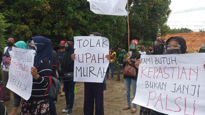 FOTO-FOTO & Fakta Demo Pekerja PT Panca Rasa Pratama di Tanjungpinang, Upah Masih di Bawah UMK