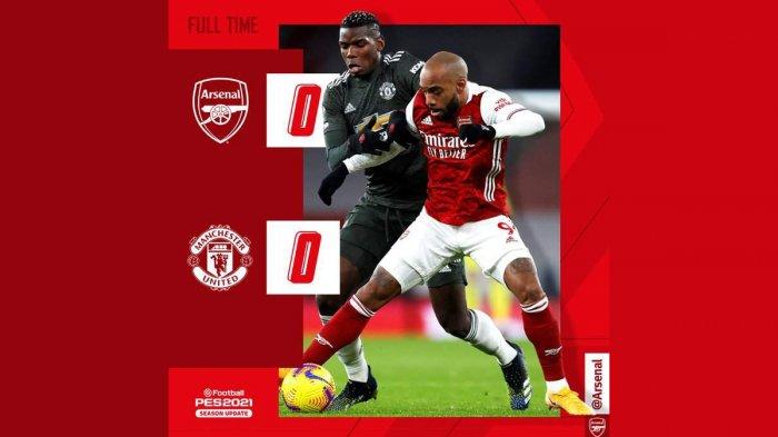 Hasil Liga Inggris Arsenal vs Manchester United, Tak Ada Gol, Tak Ada Pemenang, Arsenal Imbang