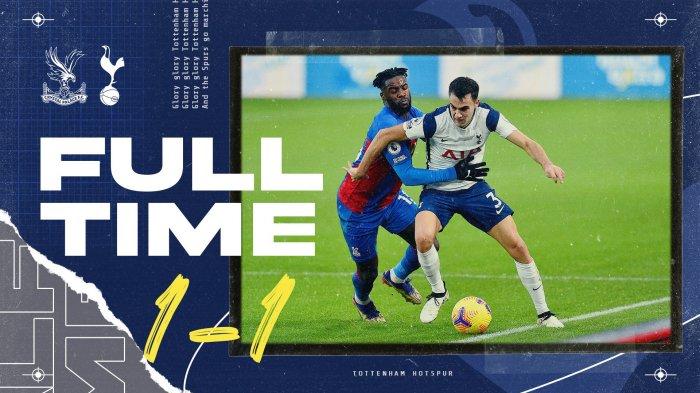 Hasil Liga Inggris Crystal Palace vs Tottenham, Kiper Vicente Guaita Tampil Hebat, Skor Akhir Imbang