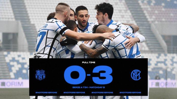 Hasil Liga Italia Sassuolo vs Inter Milan, Baru 4 Menit Alexis Sanchez Sudah Cetak Gol, Inter Menang