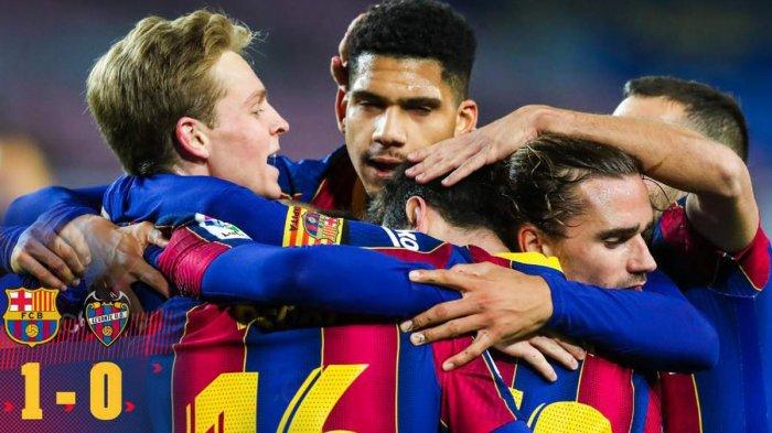 Hasil Liga Spanyol Barcelona vs Levante, Susah Payah Raih 3 Poin, Gol Lionel Messi Menangkan Barca