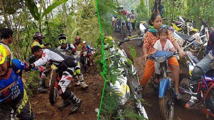 Bikin Ngakak, Ibu Pengendara Motor Bebek 'Pecundangi' Crosser di Tanjakan, Fotonya Hebohkan Medsos