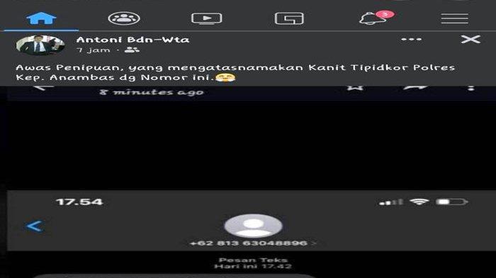 Kanit Tipikor Polres Anambas Dicatut Penipu, Sasar Sekda Jadi Korbannya