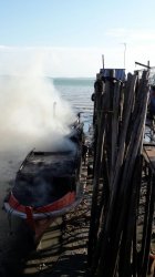 Tidak Ada Bunyi, Bekas Kapal Penumpang Terbakar. Ini Dugaan Sementara Penyebabnya!