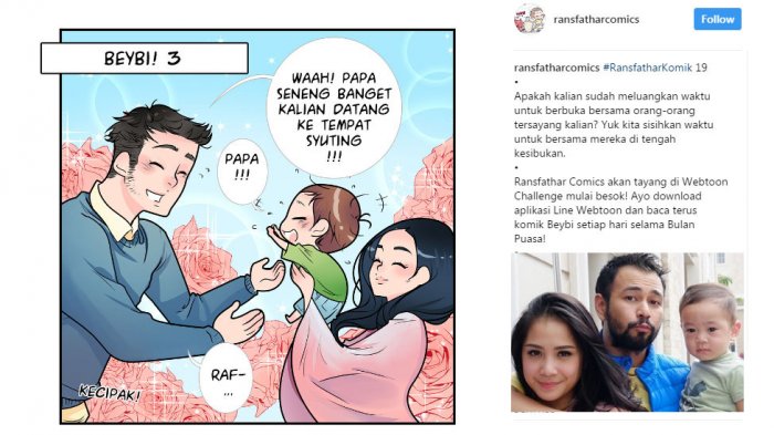 Keluarga Raffi Ahmad, Nagita Slavina Hadirkan Komik Ransfathar
