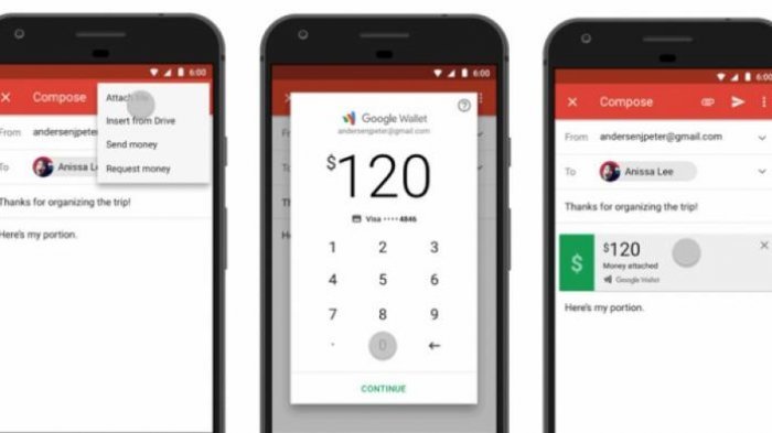 Sekarang Bisa Kirim Uang Lewat Gmail Android, Begini Caranya