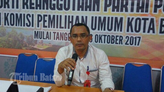 KPU Batam Temukan Anggota Parpol Ganda dan Berstatus PNS. Parpol Diminta Lakukan Ini