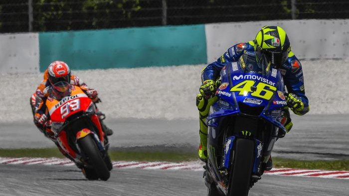 Seandainya Valentino Rossi Tidak Jatuh, Marc Marquez Tetap Menang di MotoGP Malaysia