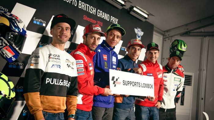 MotoGP Inggris - Sebelum Lomba, Pebalap MotoGP Sampaikan Pesan: Support Lombok