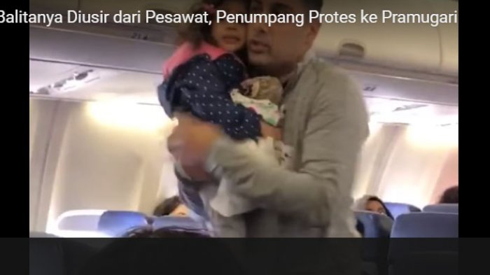 (VIDEO) Heboh! Ayah dan Balitanya Diusir dari Pesawat, Penumpang Protes ke Pramugari