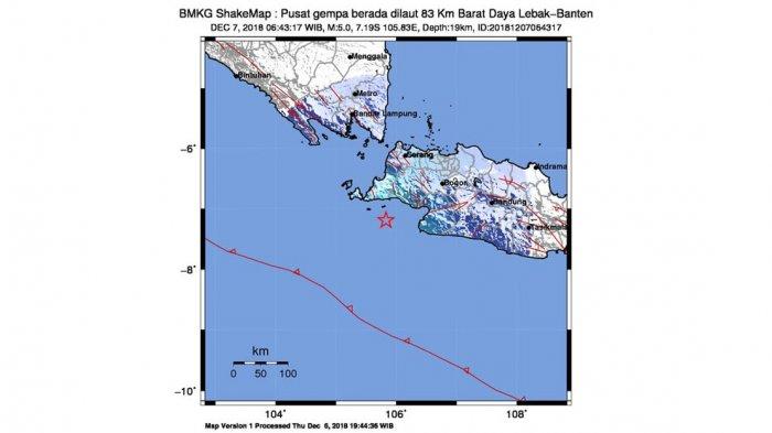 INFO GEMPA HARI INI - Lebak Banten Diguncang Gempa 5.0 SR Jumat Pagi. Berikut Info Lengkap BMKG