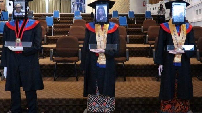 Keren, 3 Robot Peraga Wisudawan Hadir di Acara Wisuda Undip, Gantikan Kehadiran Manusia