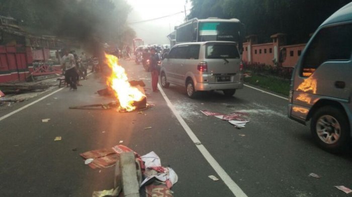 Benarkah Puncak Rusuh Diwarnai Aksi Pembakaran? Ini Jawaban Polres Bogor