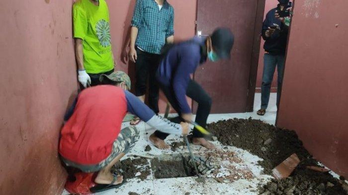 Pembunuhan Sadis, Pelaku Cor Mayat Korban di Lantai Kamar Kontrakan, 2 Temannya Sudah Menghilang