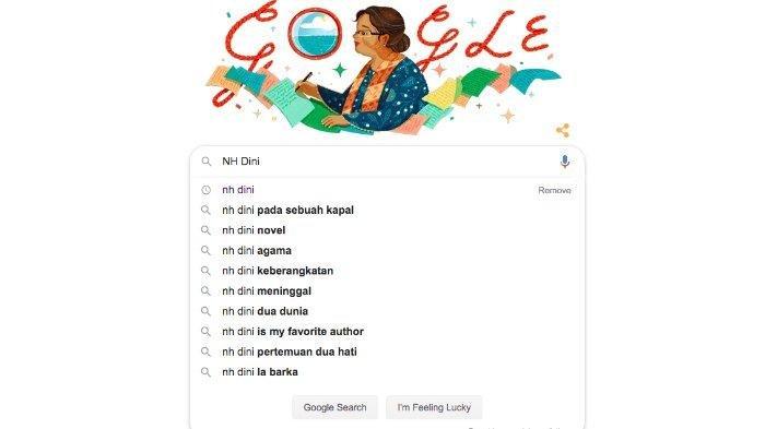Sosok NH Dini di Google Doodle Hari Ini 29 Februari, Sastrawan Berdarah Bugis, Meninggal Kecelakaan