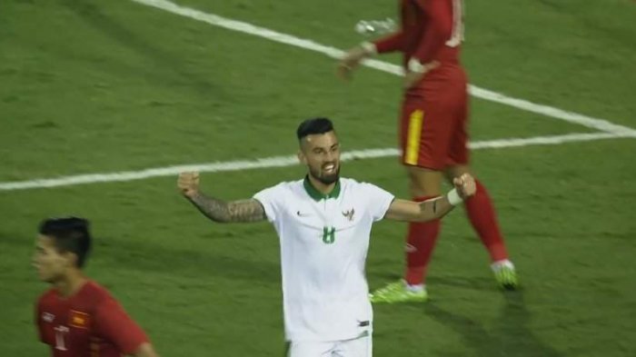 Gool! Stefano Lilipaly Bawa Indonesia Sementara Unggul 1-0 atas Vietnam
