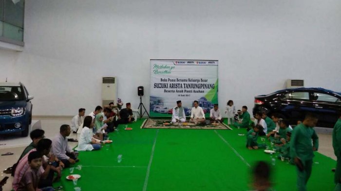 Ungkapkan Rasa Syukur, Dealer Suzuki Arista Tanjungpinang Undang Yatim Piatu Buka Bersama