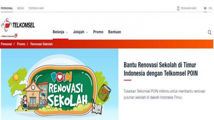 Poin Telkomsel Bisa Ditukar Donasi Renovasi Sekolah. Begini Cara Tukar Poin Telkomsel