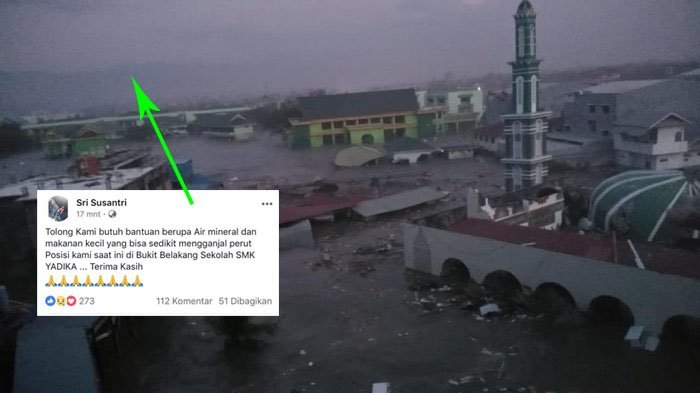 Viral Status Pengungsi Tsunami Palu-Donggala Mulai Kelaparan.