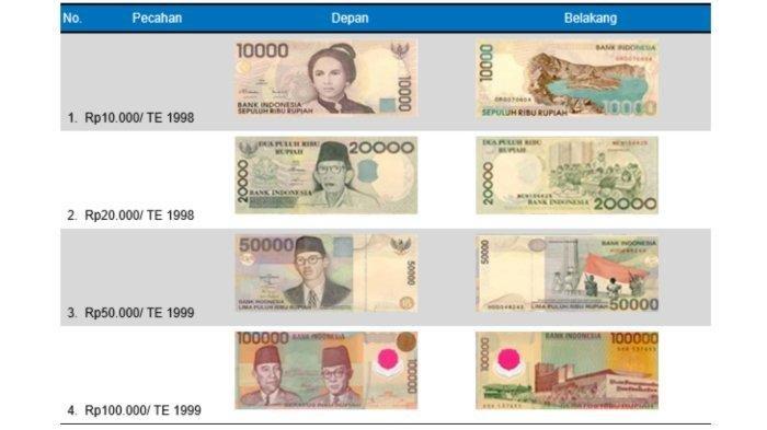 Begini Cara Tukar Uang Kertas Tahun Emisi 1998 dan 1999 Sebelum 30 Desember 2018