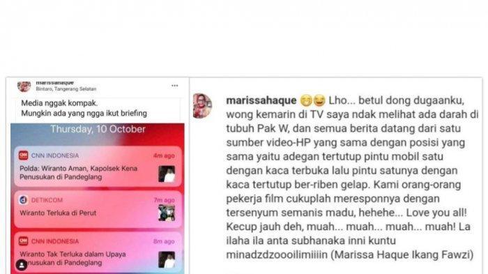 Unggahan Marissa Haque.