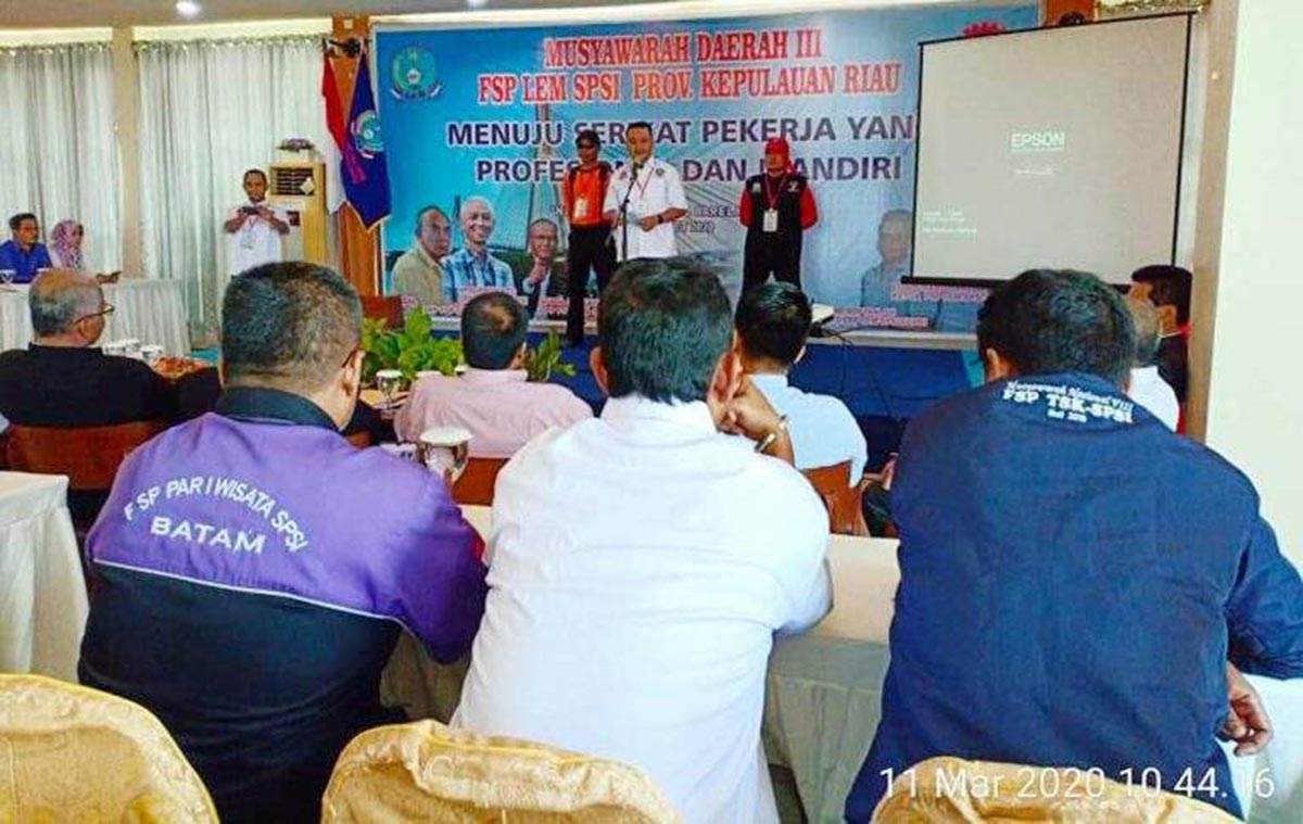 Saiful Badri Pimpin DPD FSP LEM SPSI Kepri Periode 2020-2025, Terpilih Saat Musda di Batam