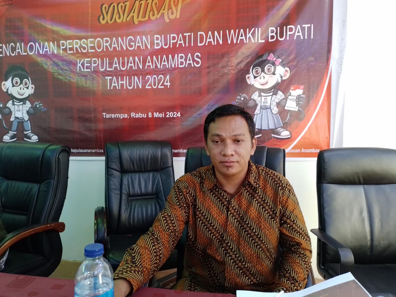 KPU Anambas Kepri Buka Pendaftaran Pilkada 2024 Jalur Independen, Syarat Dukungan 3493 Pemilih