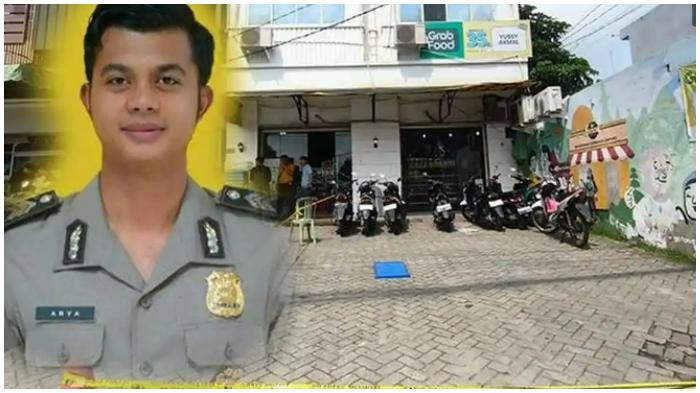 Brigadir-Arya-Supena-kiri-dan-TKP-anggota-polisi-meninggal-ditembak-di-Bandar-Lampung.jpg