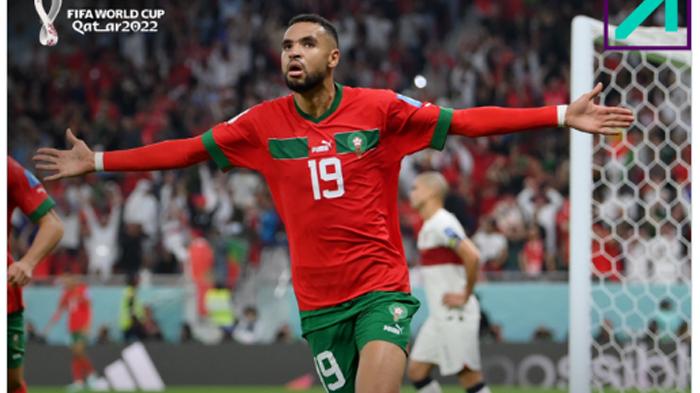 Gol Youssef En Nesyri Bawa Maroko Unggul 1-0 atas Portugal di Babak Pertama