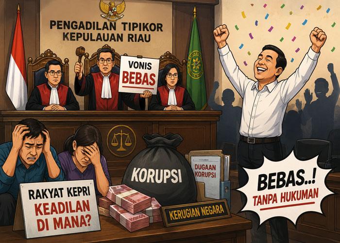 Dua Vonis Bebas Terdakwa Perkara Korupsi di Kepri Terbaru, Satu Berlokasi di Batam - Tribunbatam.id