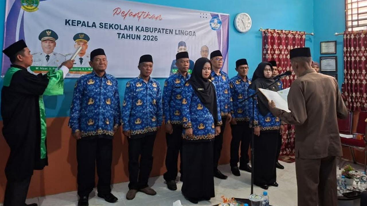 Delapan Kepala SD di Lingga Resmi Dilantik, Berikut Daftar Namanya dan Penempatan Sekolah