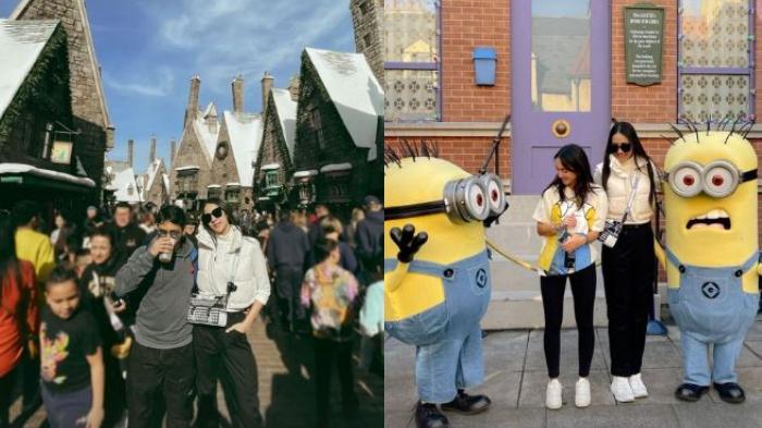 Anya Geraldine Akrab dengan Adik Nadif Zahiruddin di Universal Studios Hollywood