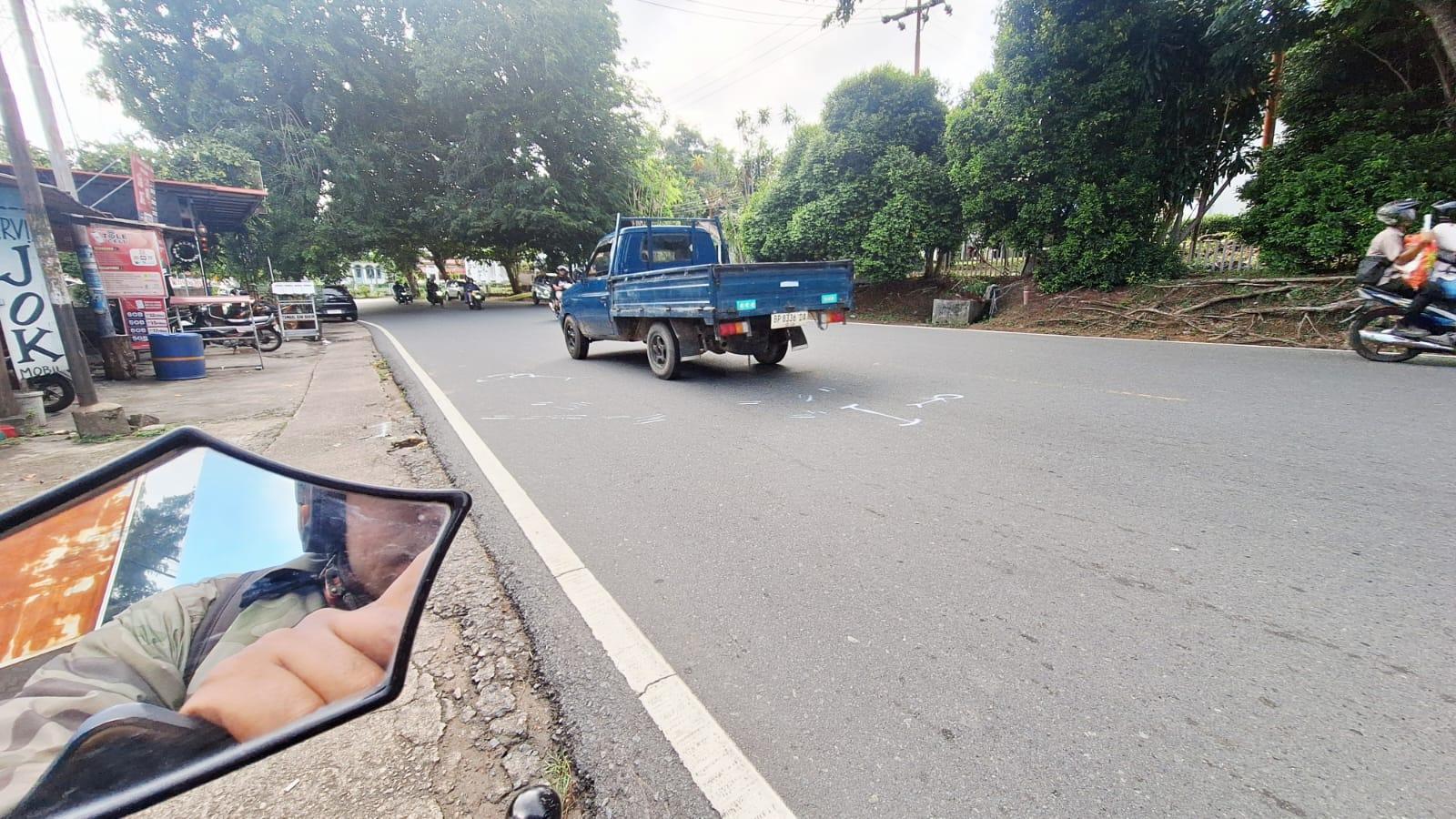 Lokasi Kecelakaan Viral di Tanjungpinang Jadi Perhatian, Bekas Olah TKP Masih Terlihat di Aspal - Tribunbatam.id