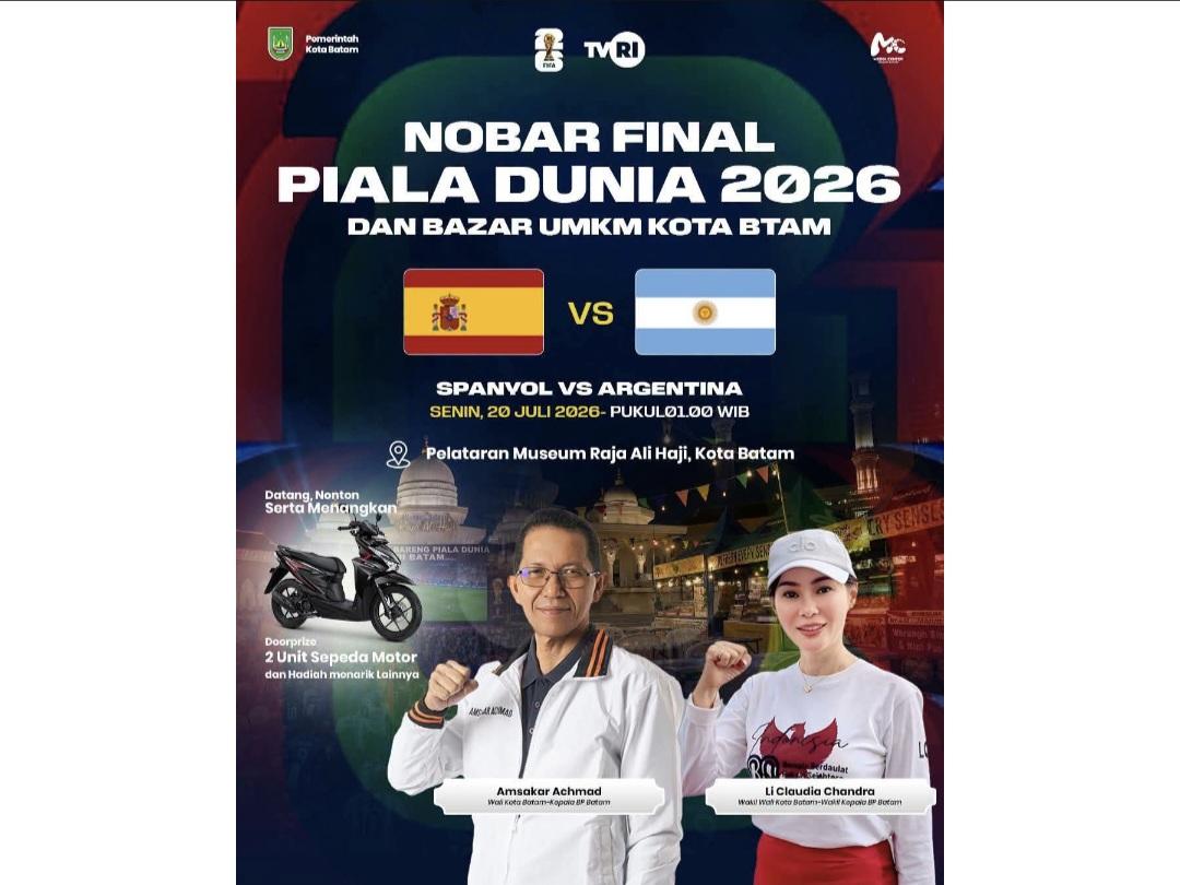 Nobar Final Piala Dunia 2026 di Engku Putri Batam Berhadiah 2 Motor