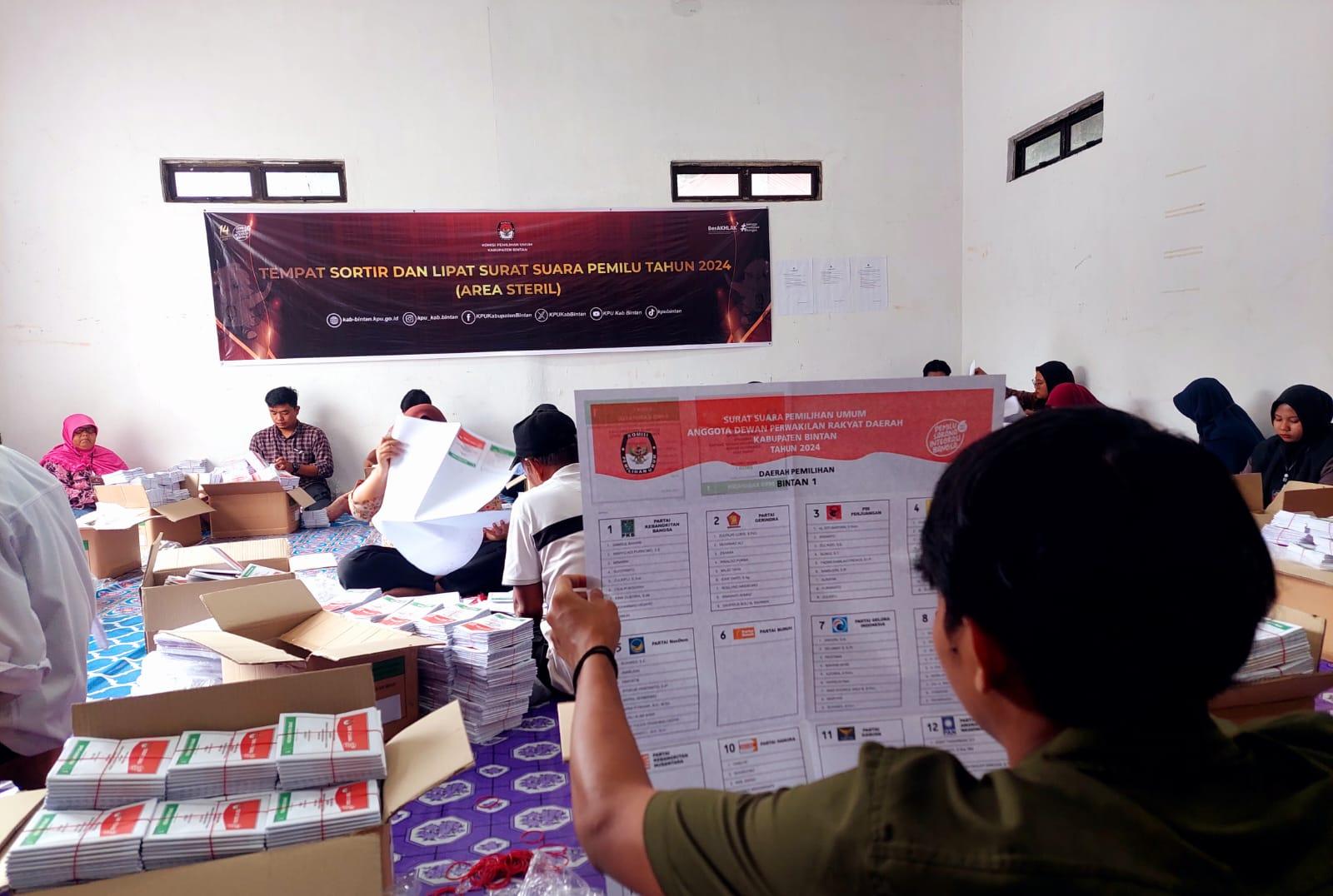 KPU Bintan Butuh 45 Petugas Lipat Surat Suara Pilkada 2024, Berapa Upahnya?