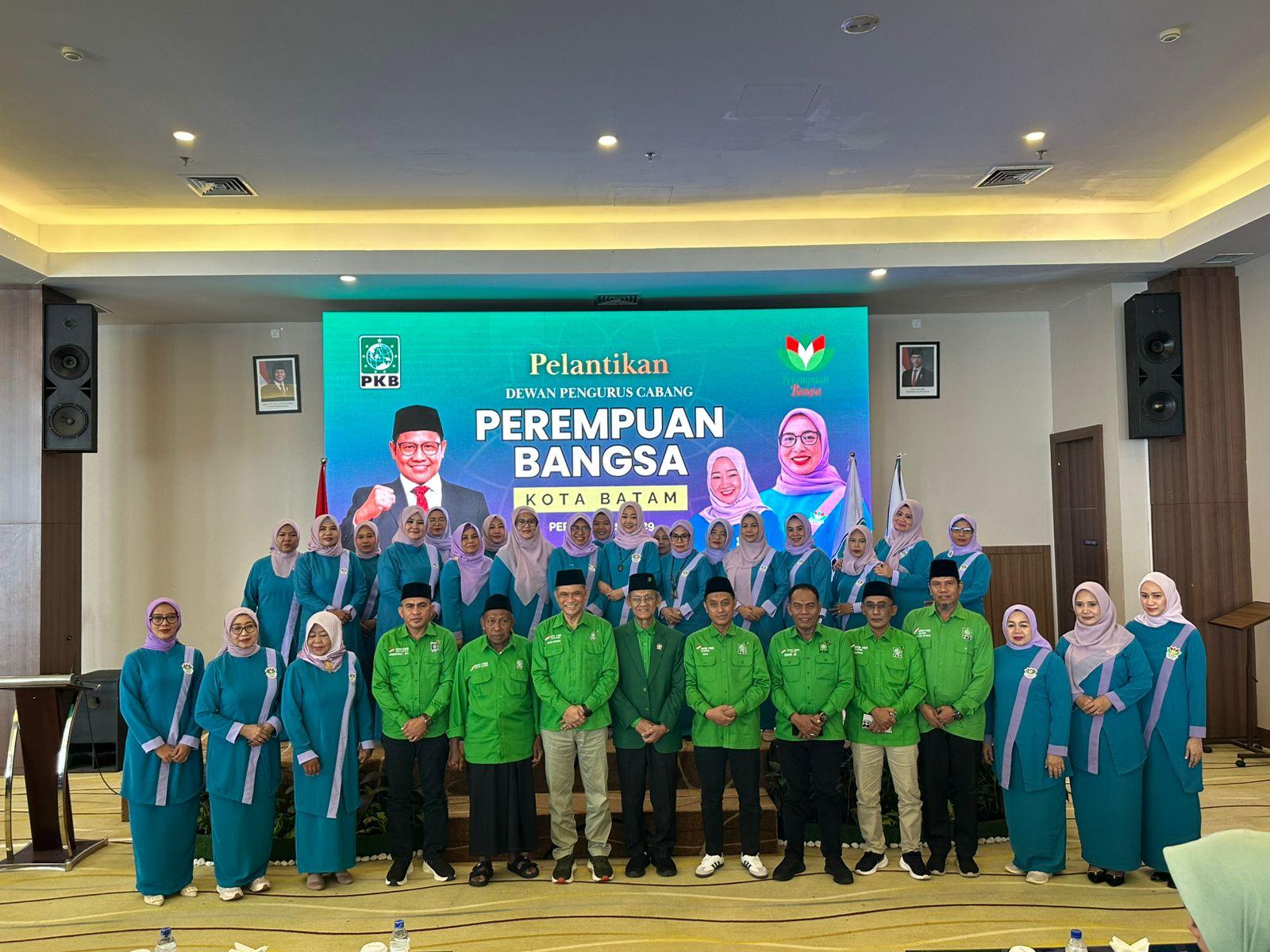 Perempuan Bangsa DPC PKB Batam Resmi Dilantik, Besarkan PKB Batam Songsong Pemilu 2029