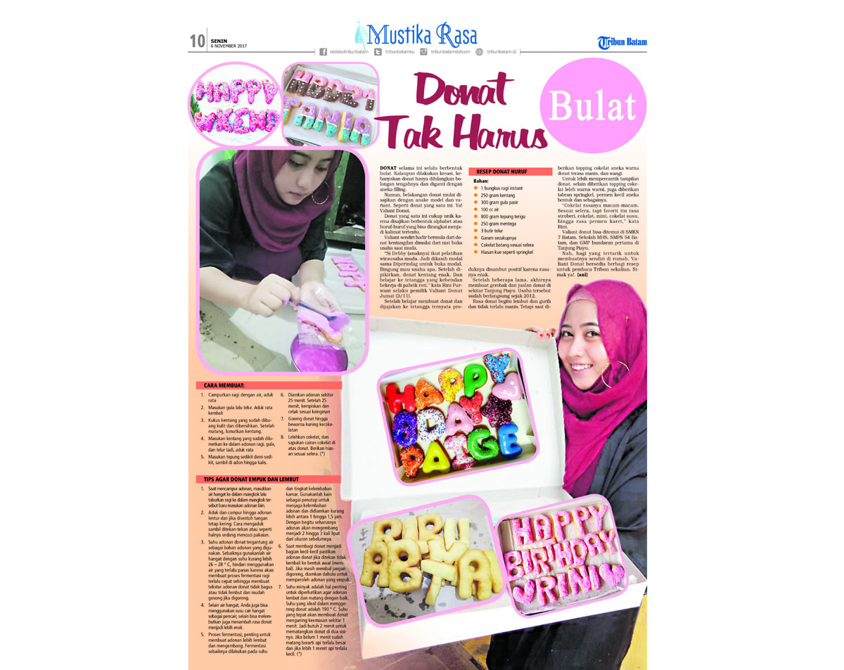 Donat Kekinian di Batam, Dapatkan Resepnya di Sini