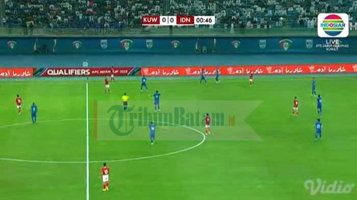 SEDANG Berlangsung Live Streaming Timnas Indonesia vs Kuwait, Kick Off 23.15 WIB