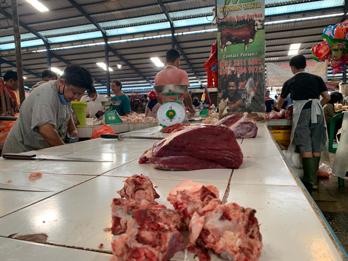 Harga Daging Segar Tanjung Pinang Naik Jelang Ramadan 1443 H, Pedagang Mengaku Pasrah