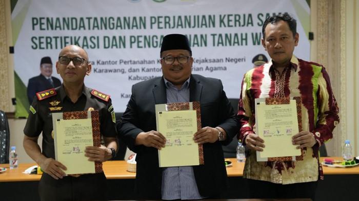Kolaborasi Kejaksaan, BPN, dan Kemenag untuk Sertifikasi Pengamanan Tanah Wakaf Karawang