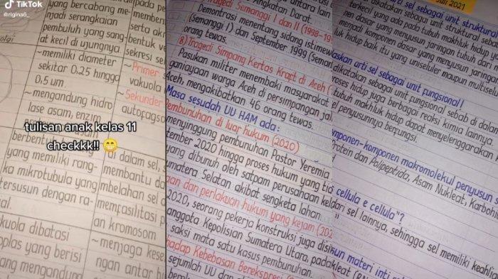 VIDEO TikTok Viral, Tulisan Tangan Anak SMA Ini Mirip Ketikan Komputer, Terungkap Kisah Dibaliknya