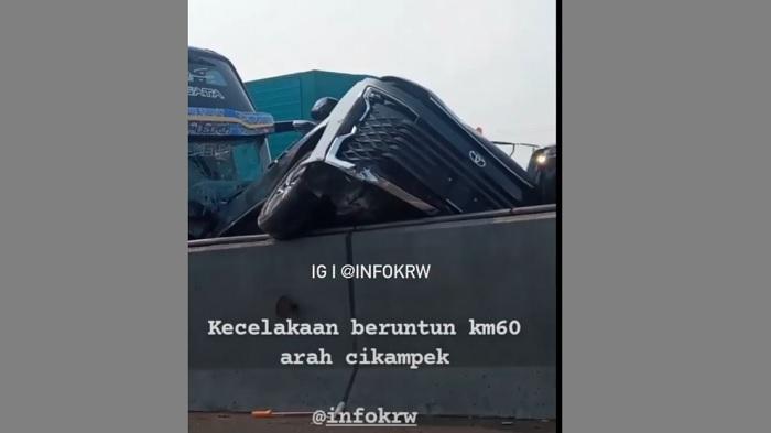 Kecelakaan Beruntun di KM 61 Tol Jakarta-Cikampek, Lima Orang Alami Luka