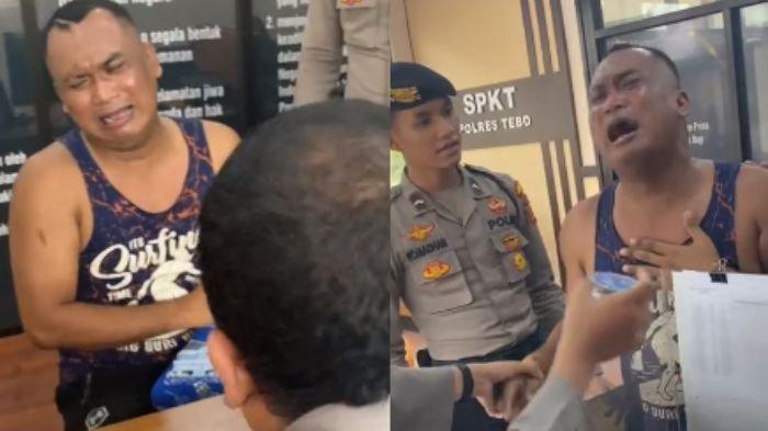 Pria Kekar Kehilangan Ayam Menangis Saat Lapor ke Kantor Polisi, Netizen Fokus ke Rambutnya