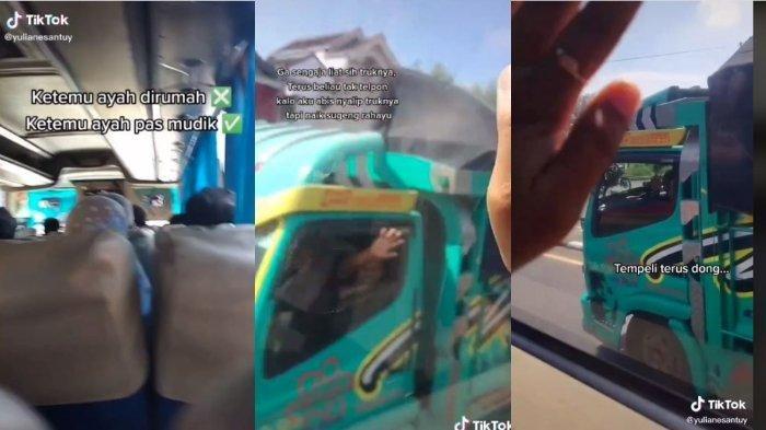 Kisah Gadis dan Adik Mudik Naik Bus Tak Sengaja Bertemu Ayah, Videonya Viral di TikTok