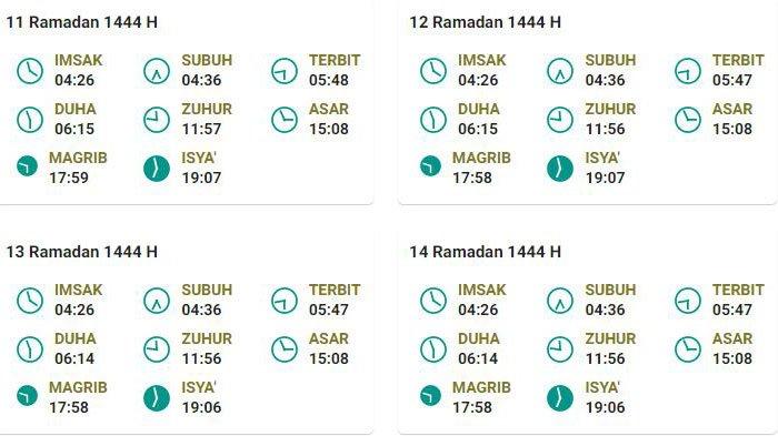 Jadwal Buka Puasa Ramadhan 2023 Kabupaten Belitung Minggu, 2 April 2023 / 11 Ramadhan 1444 H