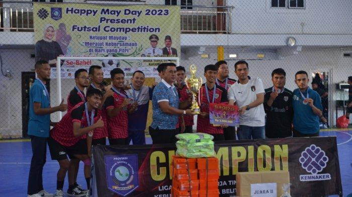 PLN dan PT Timah Tbk Sabet Juara 1 dan 2 Liga Pekerja Futsal Disnaker Bangka Belitung
