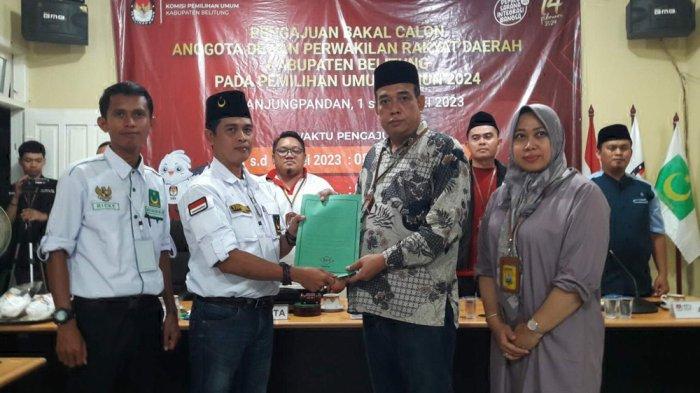PBB Daftarkan Bacaleg ke KPU, Pasang Target Satu Kursi Setiap Dapil di Kabupaten Belitung