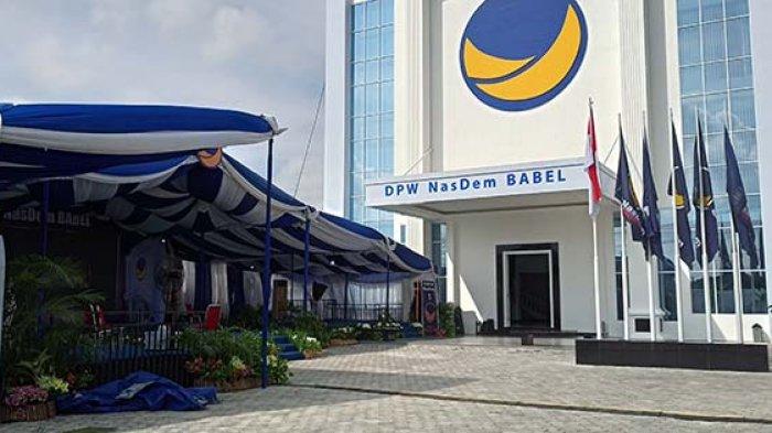 Sambut Surya Paloh ke Bangka Belitung, Tenda Besar Hiasi Kantor DPW Nasdem Babel